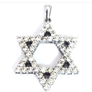18K Star of David Diamond Pendant